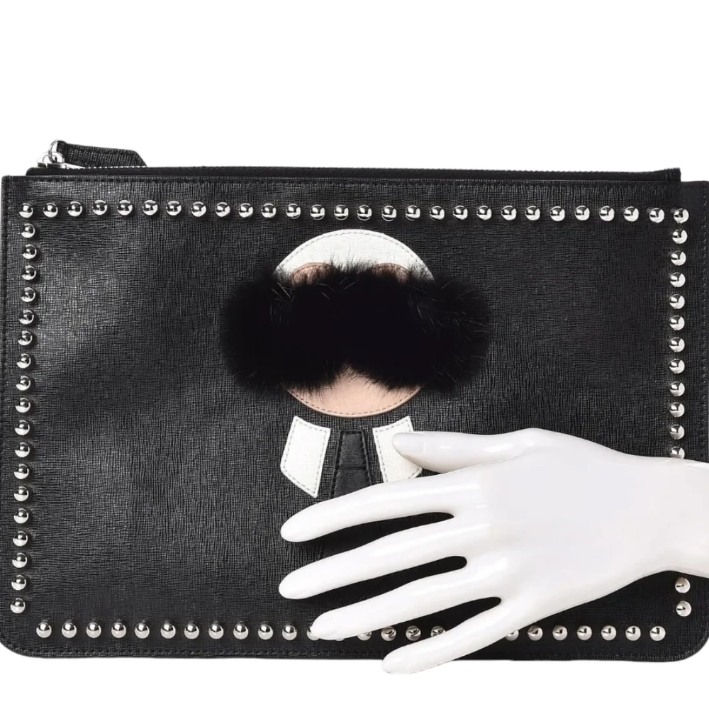 FENDI VITELLO KARLITO POUCH/CLUTCH - Picture 5 of 11